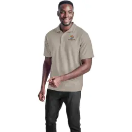 Mens Basic Pique Golf Shirt Model Image